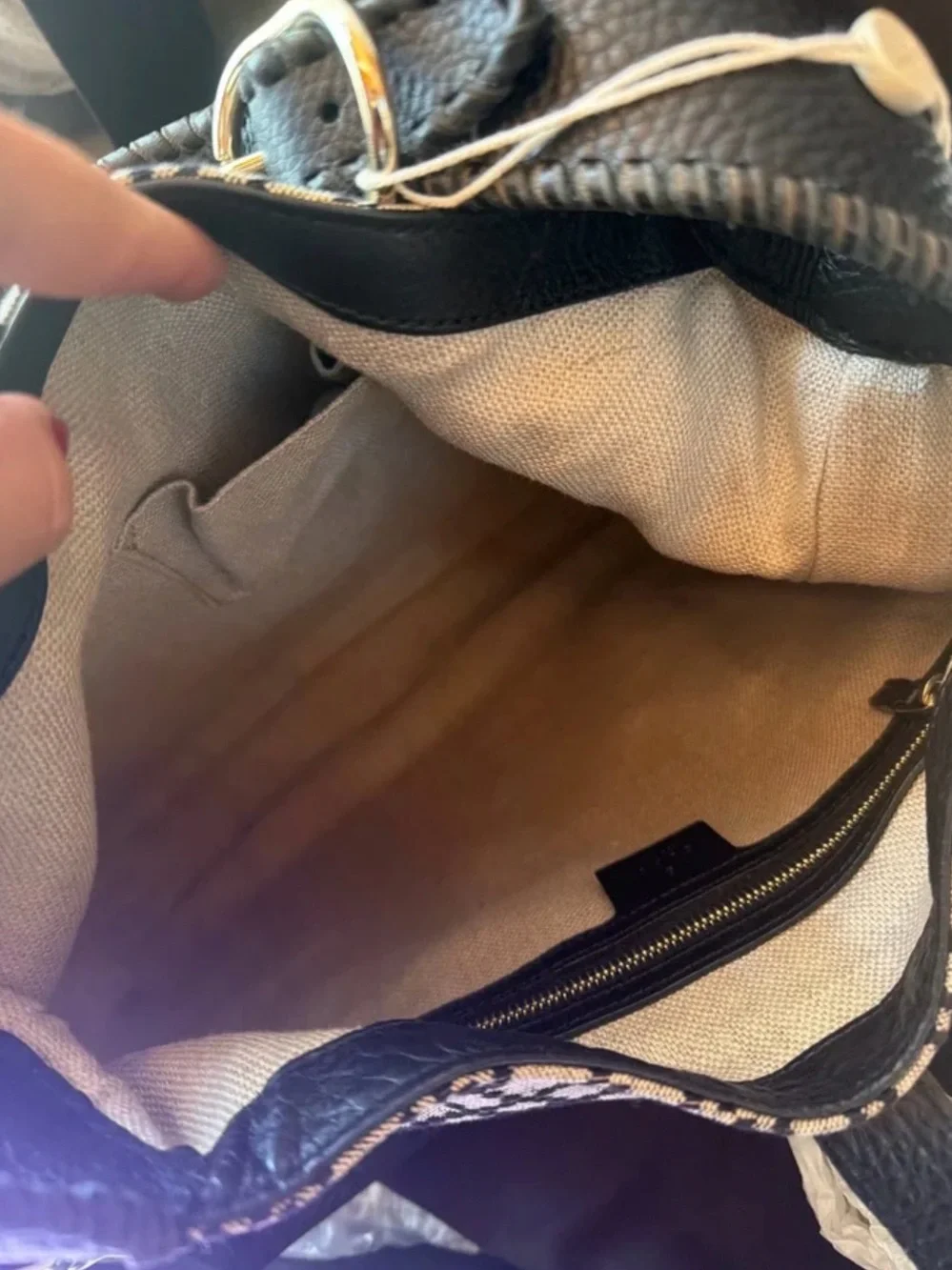 GUCCI Jackie Diamante canvas bag - Picture 9 of 14